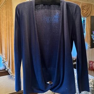 Nic + Zoe blue/gray surplus sweater (M)